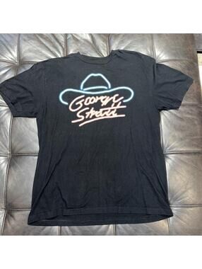 George Strait 2023 Tour Graphic T-Shirt Black Men's L